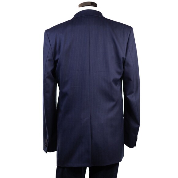 Banana Republic Mens Wool Blazer Jacket Sport Coat Blue Striped SZ 42L **MINT** - Picture 3 of 12